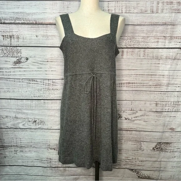 bcbg grey sweater dress Bcbg Max Azria BCBGMaxazria Long Sleeve Sweater Dress in Grey & Black combo  colorblock Cotton Modal ref.709114